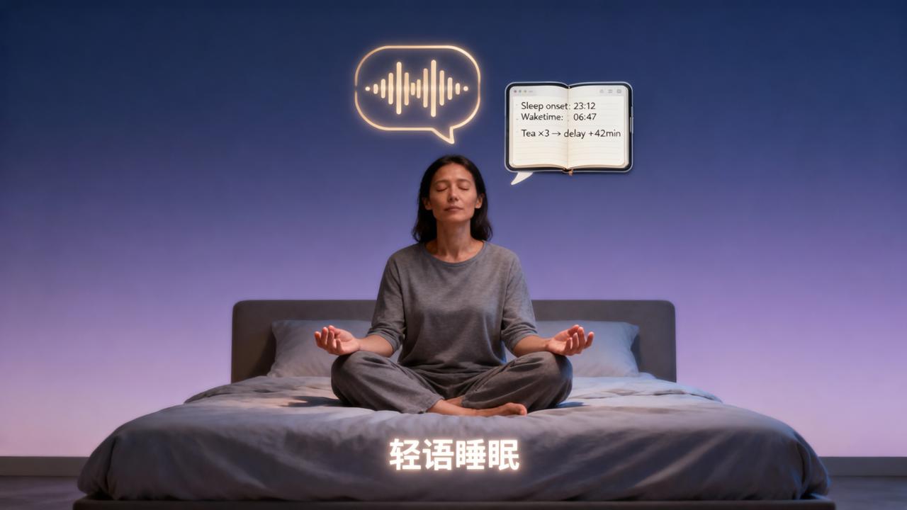 睡眠质量差多梦浅睡眠怎么调理？「轻语睡眠」助眠音频+睡眠日记，改善睡眠质量