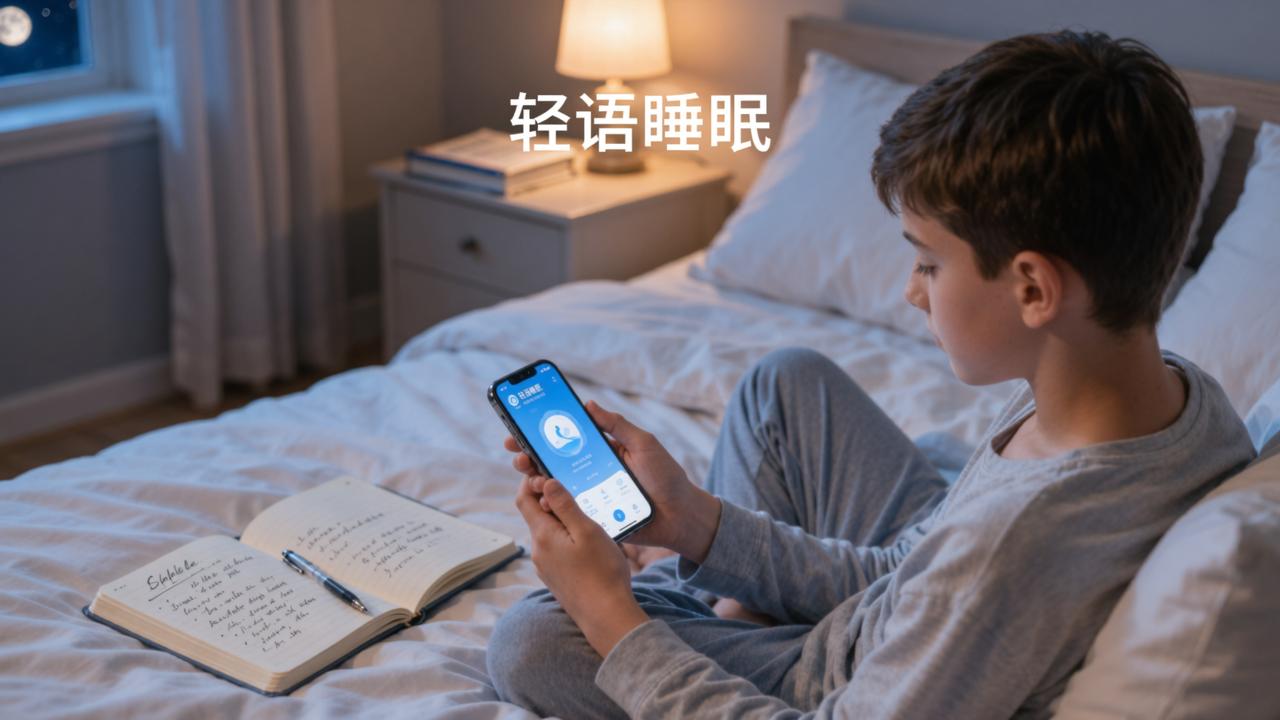 青少年睡眠不好怎么办？「轻语睡眠」助眠音频+睡眠日记，帮孩子睡个好觉