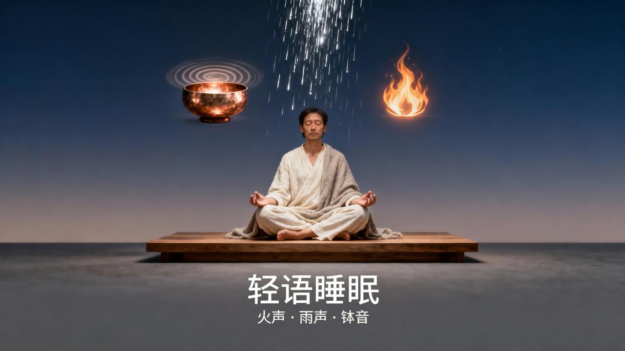 冥想助眠真的有效吗？「轻语睡眠」火声雨声钵音助眠+自然声音，轻松打造正念式睡眠