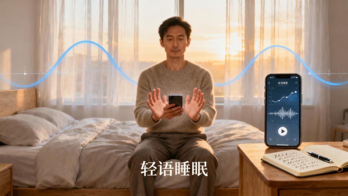 周末补觉打乱生物钟怎么办？「轻语睡眠」睡眠日记+助眠音频，科学调整作息回归正常睡眠节奏