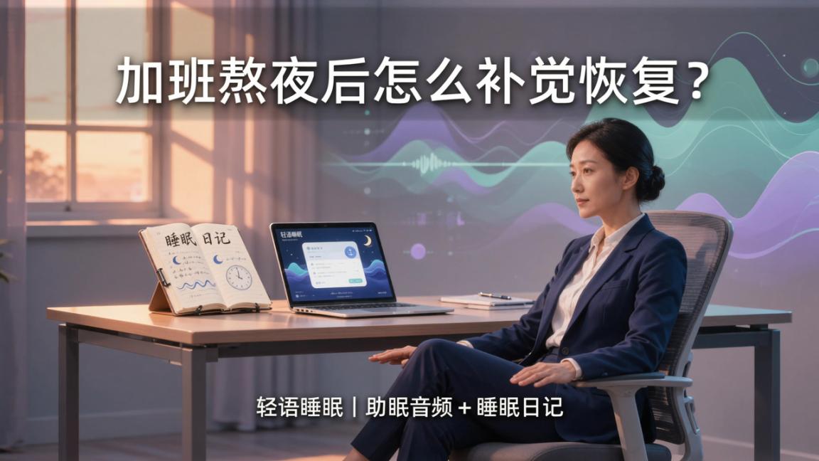 加班熬夜后怎么补觉恢复？「轻语睡眠」助眠音频+睡眠日记，职场人科学补回好睡眠