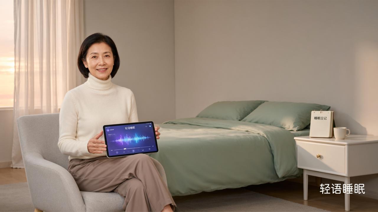 更年期失眠怎么办？「轻语睡眠」助眠音频+睡眠日记，帮更年期女性睡个好觉